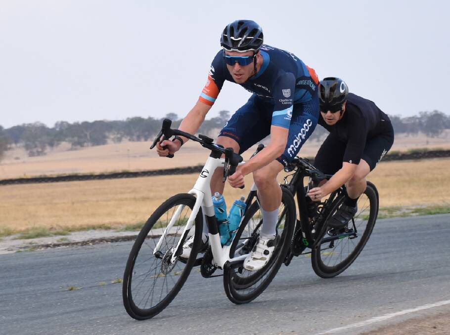 On the bend: Jacob Emmerton scored a strong win in the Goulburn Cycle Club's A Grade race last week. Photo: David Carmichael.