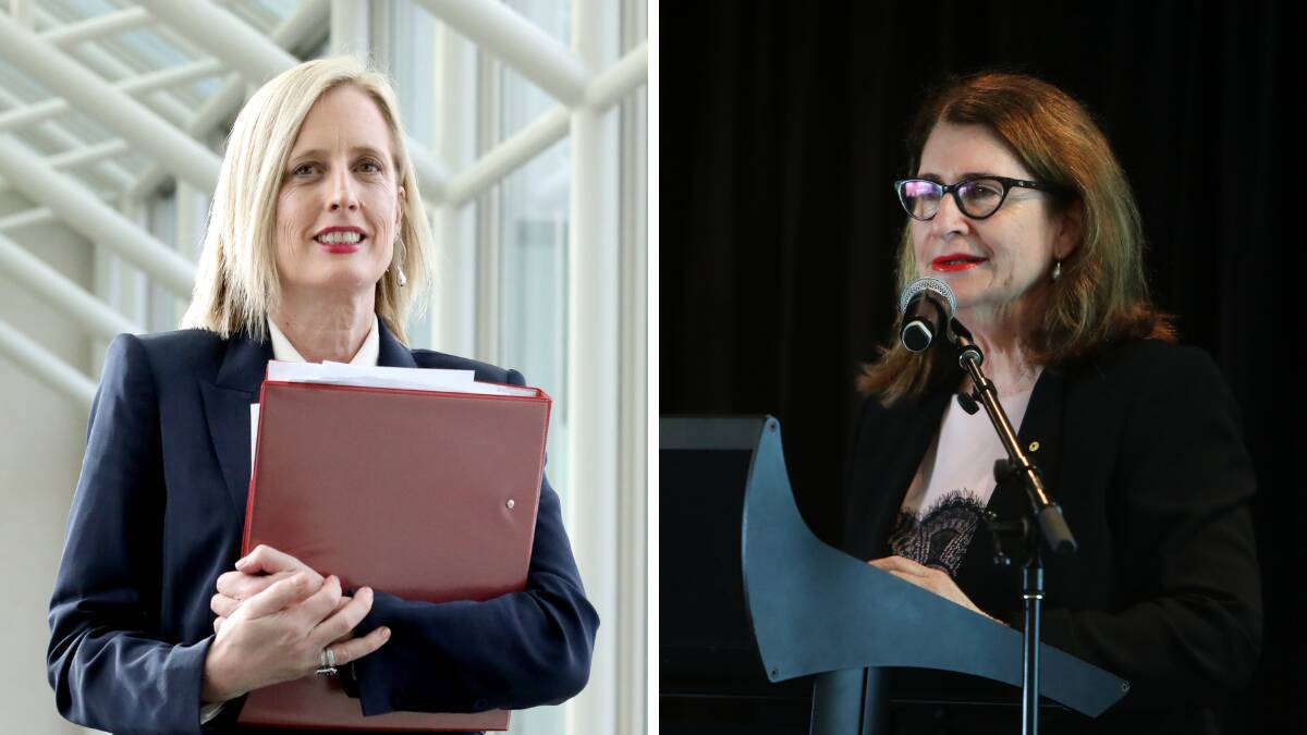 Minister for the Public Service Katy Gallagher, left, and Former Australian Public Service Commissioner Lynelle Briggs, right. Pictures by James Croucher, Sylvia Liber