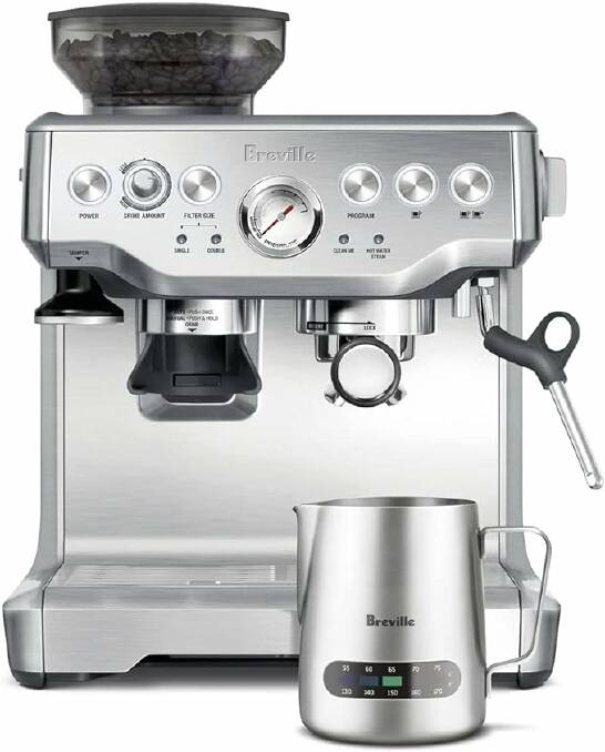 Breville the Barista Express Coffee Machine with Milk Jug Thermal. Picture by Amazon