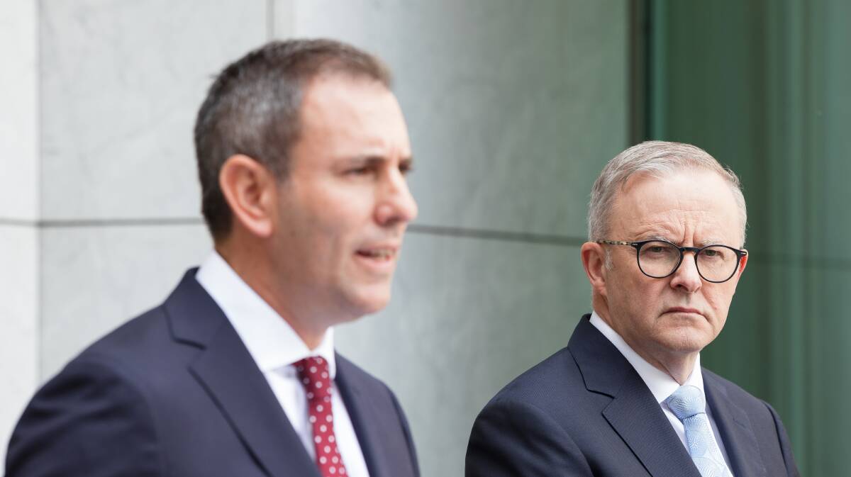 Treasurer Jim Chalmers and Prime Minister Anthony Albanese. Picture by Sitthixay Ditthavong