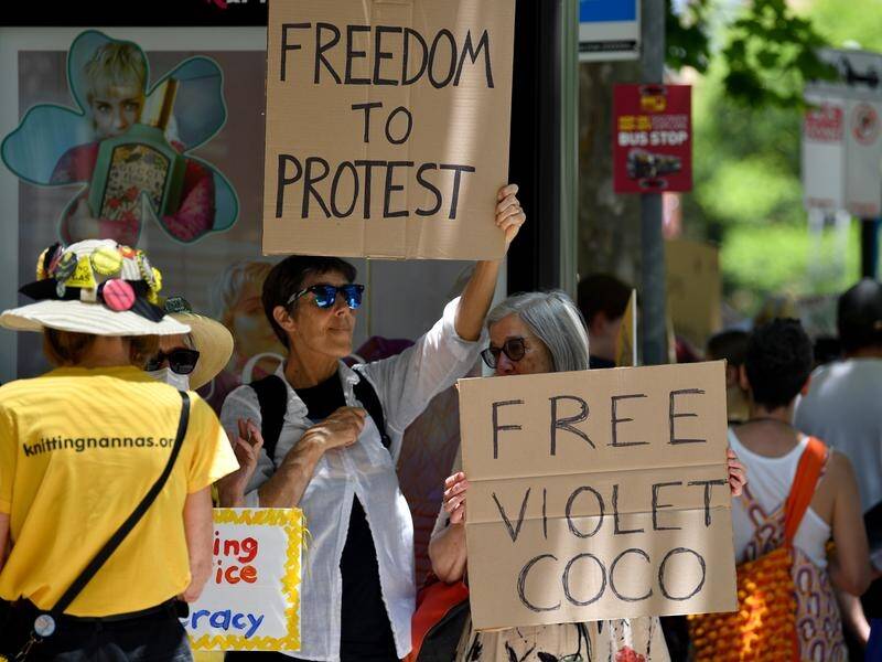 Human rights groups have labelled Violet Coco's jail sentence vindictive legal action. (Bianca De Marchi/AAP PHOTOS)