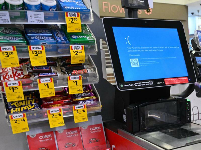 Coles point-of-sale services were among those affected by the IT outage. Photo: Lukas Coch/AAP PHOTOS