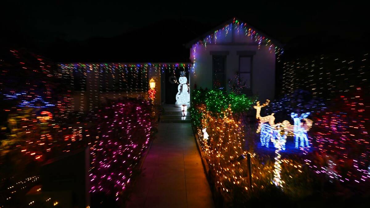 LED bulbs use less electricity and are being used for Christmas displays. (Dean Lewins/AAP PHOTOS)