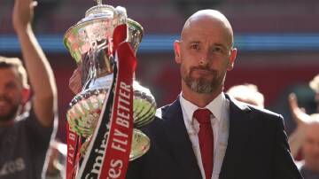 Manchester United manager Erik ten Hag has signed a contract extension with the Premier League club. (AP PHOTO)