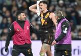 Hawthorn forward Mitch Lewis has been ruled out for the rest of the year. (Joel Carrett/AAP PHOTOS)