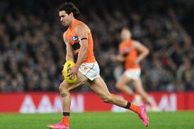 Toby Bedford has shone in a tagging role and will be a key figure when GWS play the Swans. (James Ross/AAP PHOTOS)