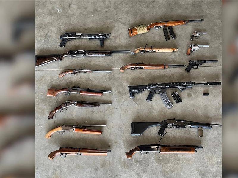 A 24-year-old man has been jailed for running a syndicate that supplied guns and drugs. (HANDOUT/QUEENSLAND POLICE)