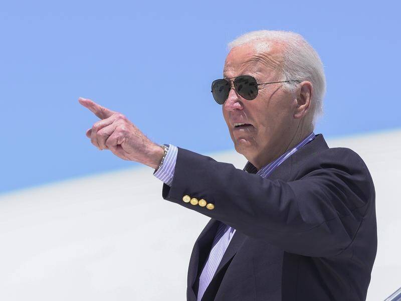 US President Joe Biden faces an uprising within his party to end his re-election campaign run. (AP PHOTO)