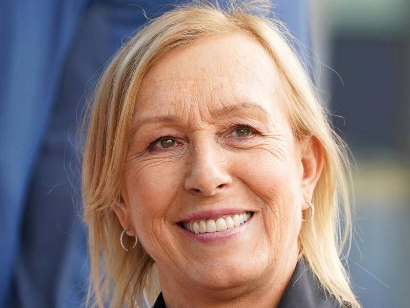 Martina Navratilova has breast and throat cancers but is hopeful of making a full recovery. (Scott Barbour/AAP PHOTOS)