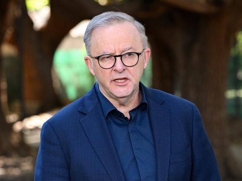 PM Anthony Albanese says enshrining an Indigenous voice would not have any downside for Australians. (Steven Markham/AAP PHOTOS)