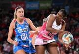 Adelaide shooter Romelda Aiken-George played a key role in the Thunderbirds win over the Swifts. (Bianca De Marchi/AAP PHOTOS)