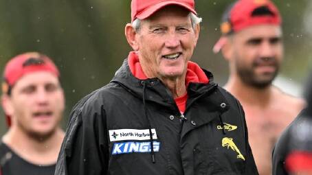 Wayne Bennett doesn't want talk of him going back to Souths distracting his Dolphins. (Darren England/AAP PHOTOS)