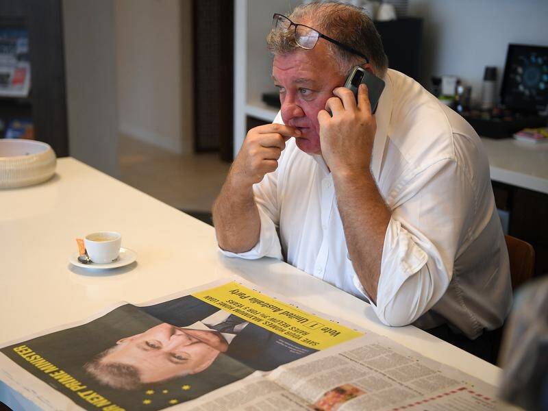 Craig Kelly says his UAP posters used the same font and format as when he was a Liberal. (Dan Himbrechts/AAP PHOTOS)