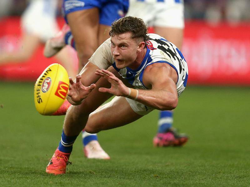Charlie Comben is proving to be a versatile asset for the Kangaroos. Photo: Rob Prezioso/AAP PHOTOS