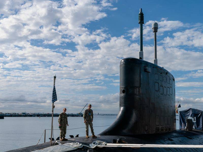 Australia will get eight nuclear-powered and conventionally armed submarines by 2050 under AUKUS. Photo: Richard Wainwright/AAP PHOTOS
