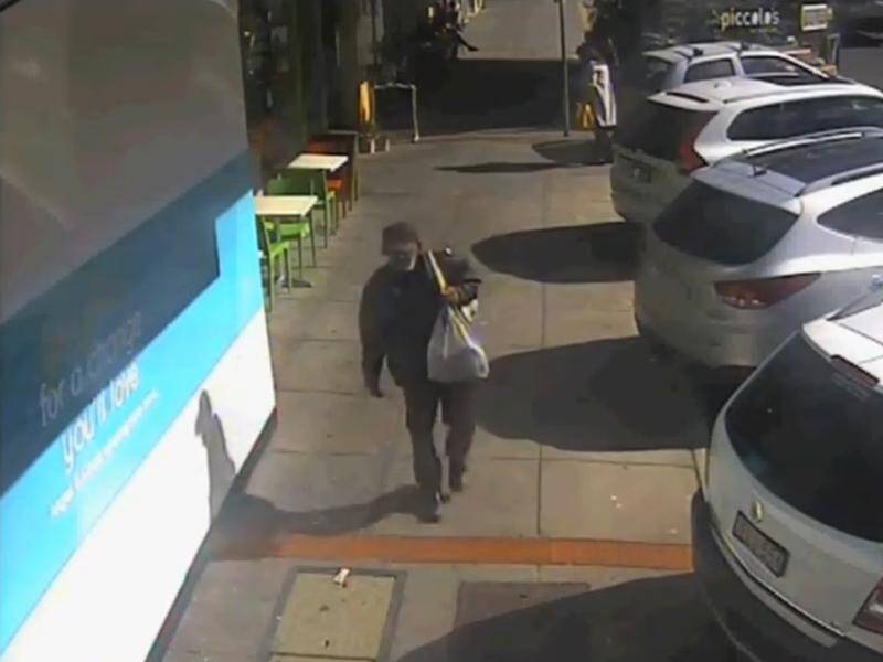 CCTV footage of Reginald Mullaly was released in a police bid to find out more about his death. (HANDOUT/NSW POLICE)