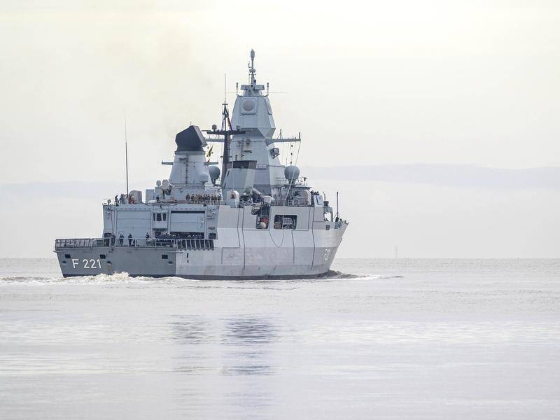 A German frigate is taking part in a EU mission to defend ships against attacks by Houthis in Yemen. (AP PHOTO)