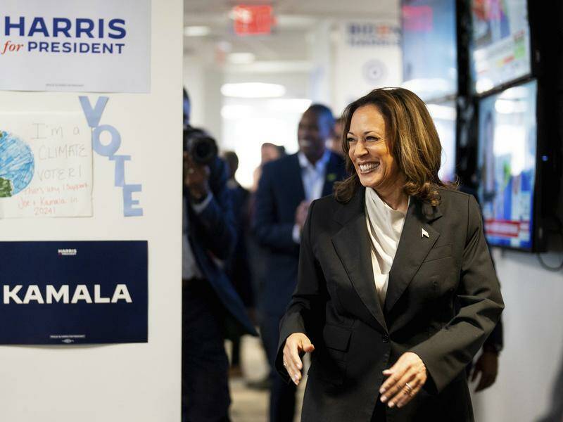 US Vice-President Kamala Harris has raised more than $A150 million since Sunday. Photo: AP PHOTO