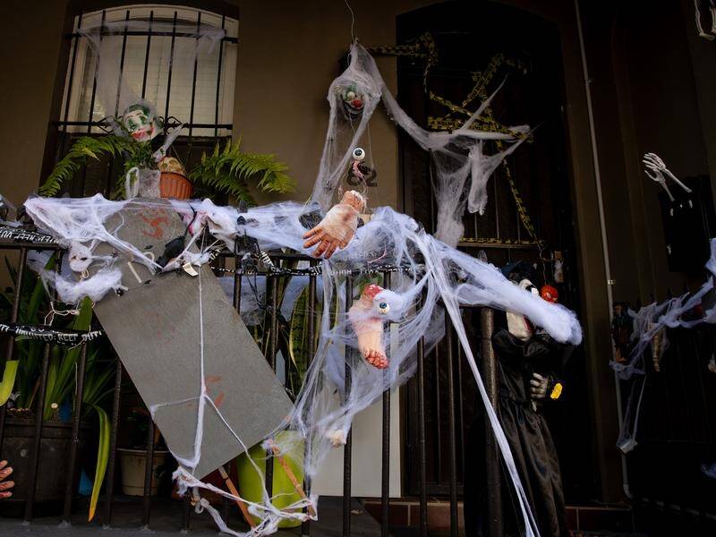 Aussies are getting in the spirit of Halloween by spending big on decorations and costumes. (Esther Linder/AAP PHOTOS)