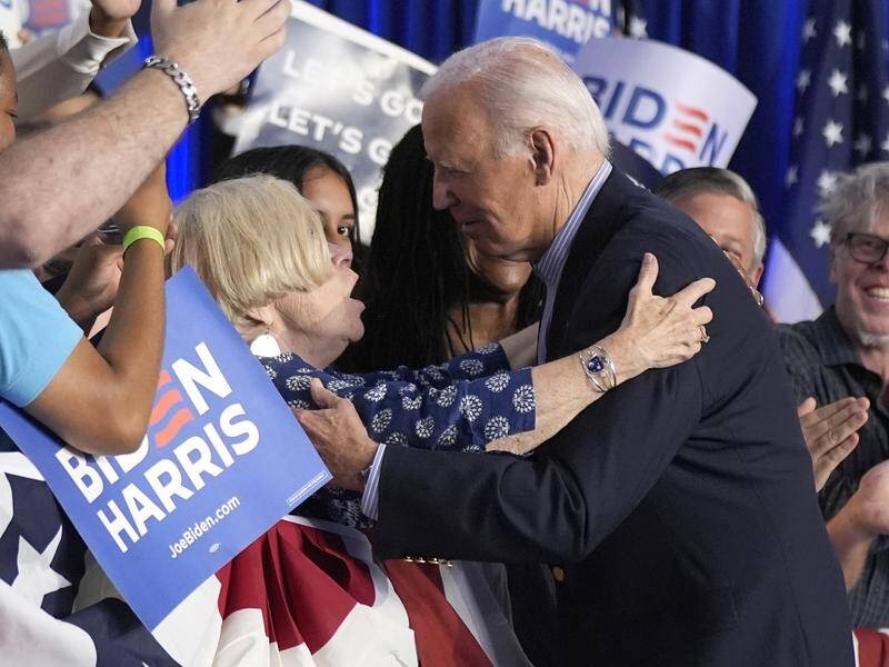 US President Joe Biden is hitting the campaign trail in the battleground state of Pennsylvania. (AP PHOTO)