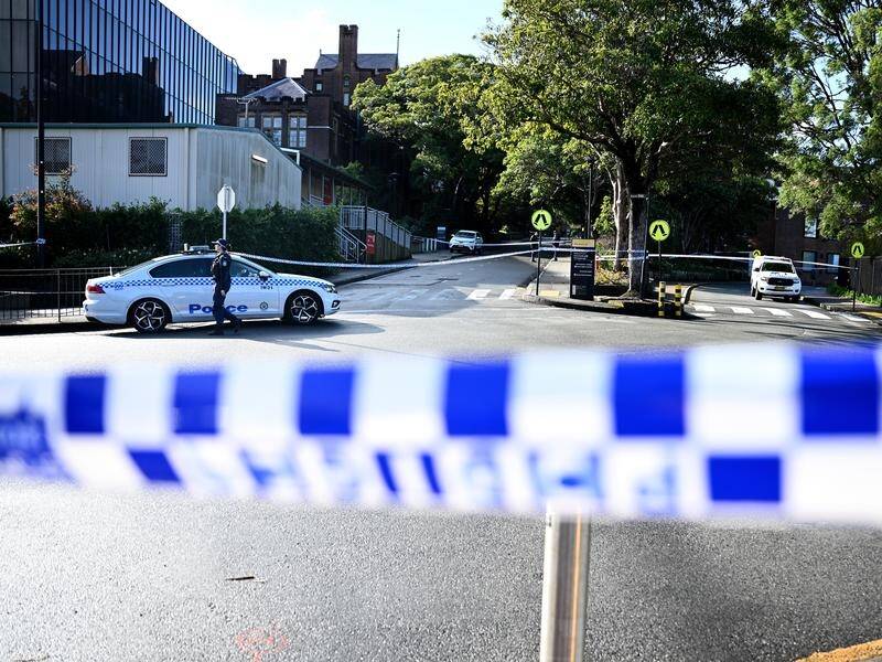 A teen is accused of stabbing a 22-year-old man in the neck the at University of Sydney. (Dan Himbrechts/AAP PHOTOS)