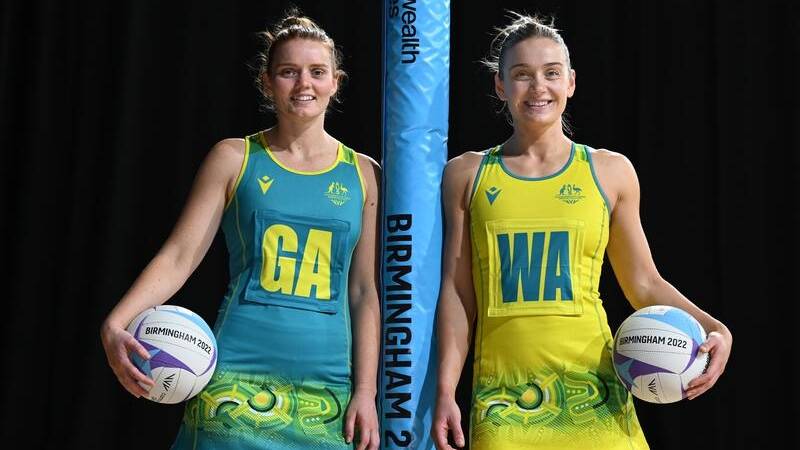 Steph Wood and Liz Watson are leading the Diamonds squad at the 2023 Netball World Cup. (Dean Lewins/AAP PHOTOS)