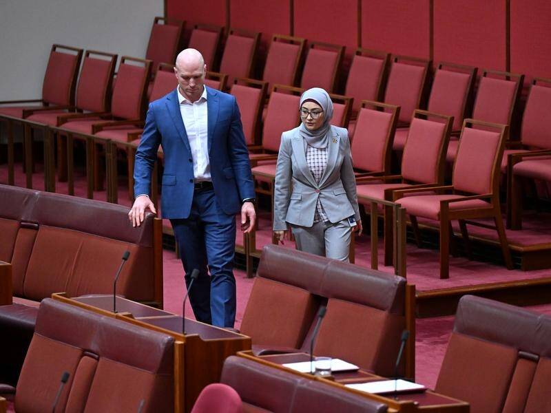 Senator Fatima Payman says she maintains Labor values despite crossing the floor over Palestine. (Lukas Coch/AAP PHOTOS)