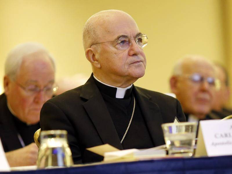 Archbishop Carlo Maria Vigano called for the Pope to resign and branded him a "servant of Satan". (AP PHOTO)