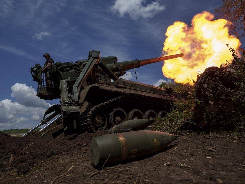 Ukrainian President Volodymyr Zelenskiy has appealed to allies for more long-range weapons. (AP PHOTO)