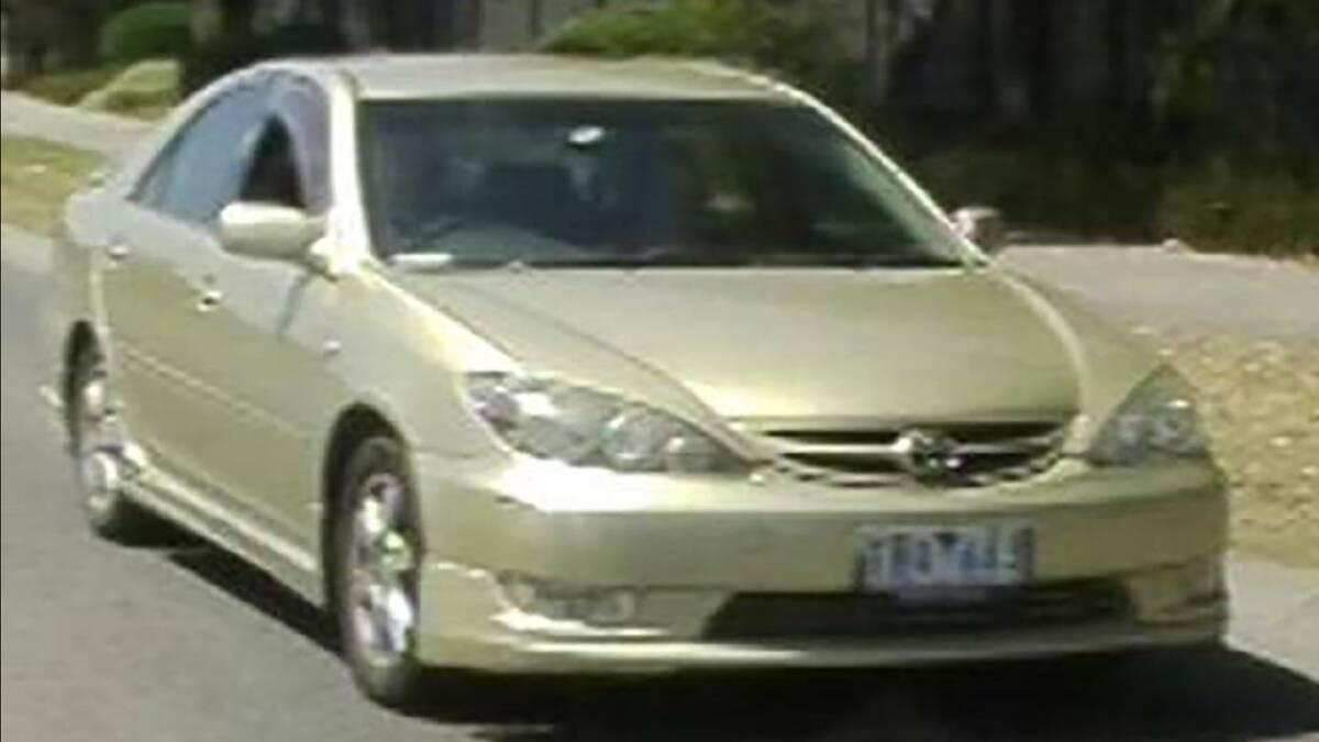 Police want to find Adrian Romeo's Toyota Camry. (HANDOUT/VICTORIA POLICE)