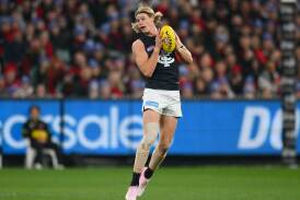 Surgery on a fractured foot means Tom De Koning will miss the rest of the AFL home-and-away season. Photo: Morgan Hancock/AAP PHOTOS