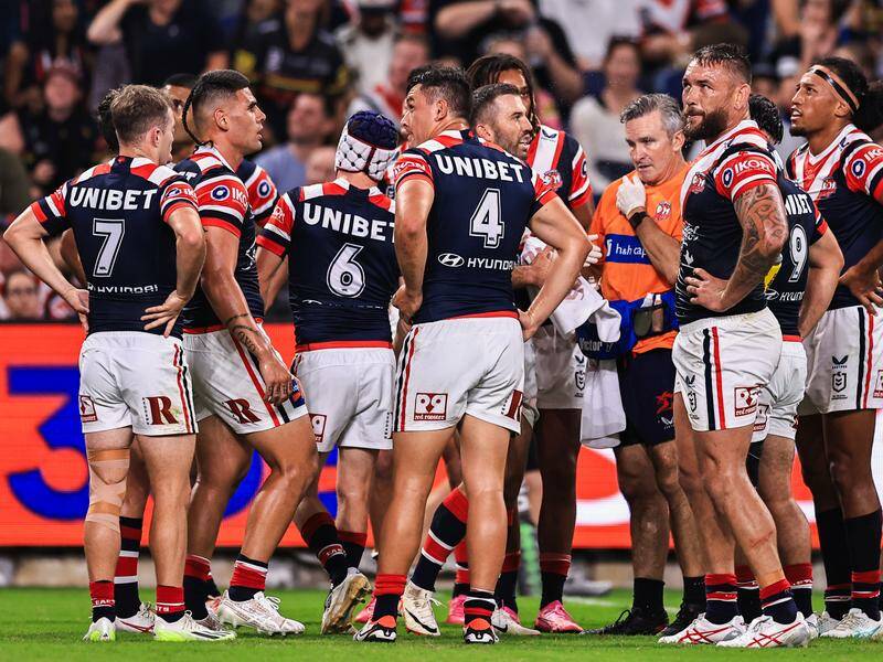 The Sydney Roosters have a miserable 1-8 record against the current top-eight teams this season. Photo: Mark Evans/AAP PHOTOS