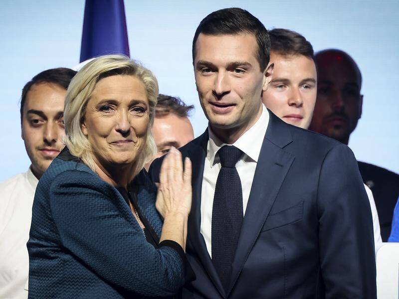 RN victory could result in Marine Le Pen and Jordan Bardella leading an awkaward "cohabitation". (AP PHOTO)