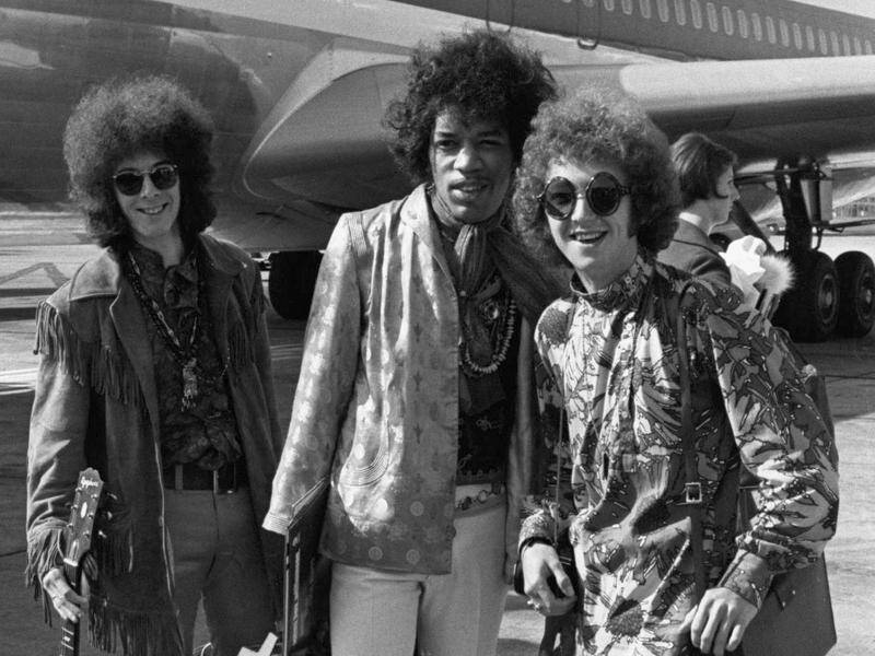 Noel Redding and Mitch Mitchell both joined The Jimi Hendrix Experience in 1966. (AP PHOTO)