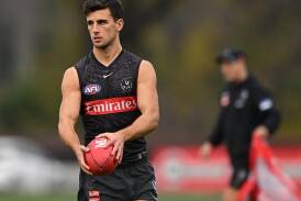 Star Magpies midfielder Nick Daicos remains doubtful for the Bombers clash. (James Ross/AAP PHOTOS)
