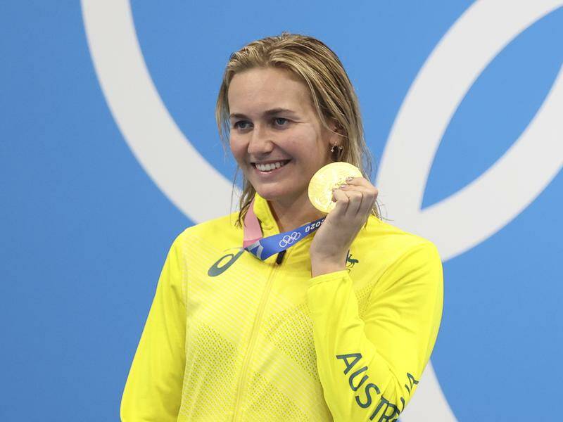 Ariarne Titmus and all of Australia's Paris Olympians will get their own stamp should they win gold. Photo: AP PHOTO