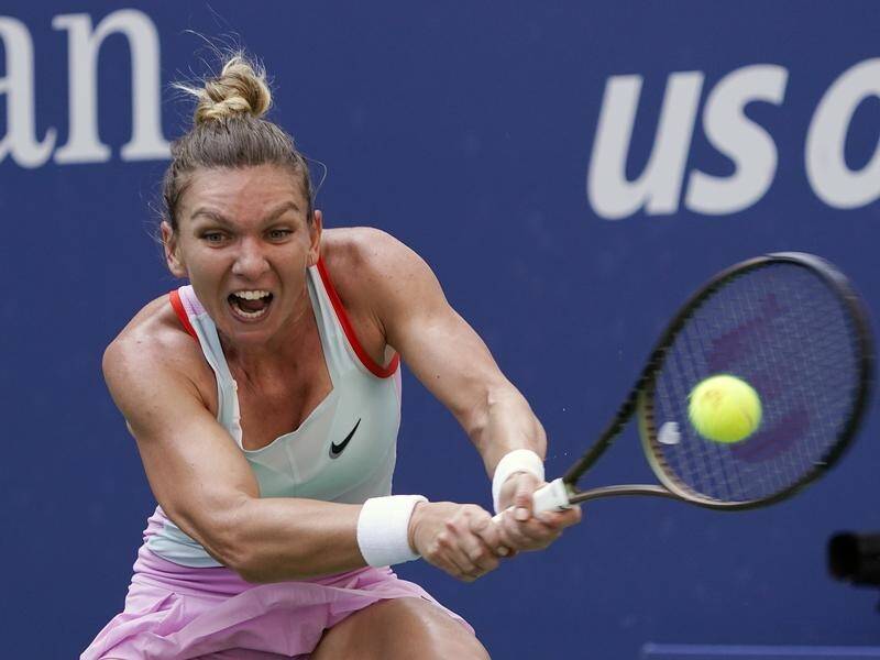 Simona Halep, of Romania, has been banned for four years for anti-doping violations. (AP PHOTO)