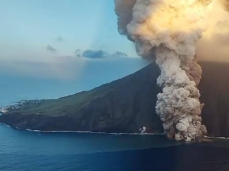 Increased volcanic activity has been detected at Mount Stromboli. (EPA PHOTO)