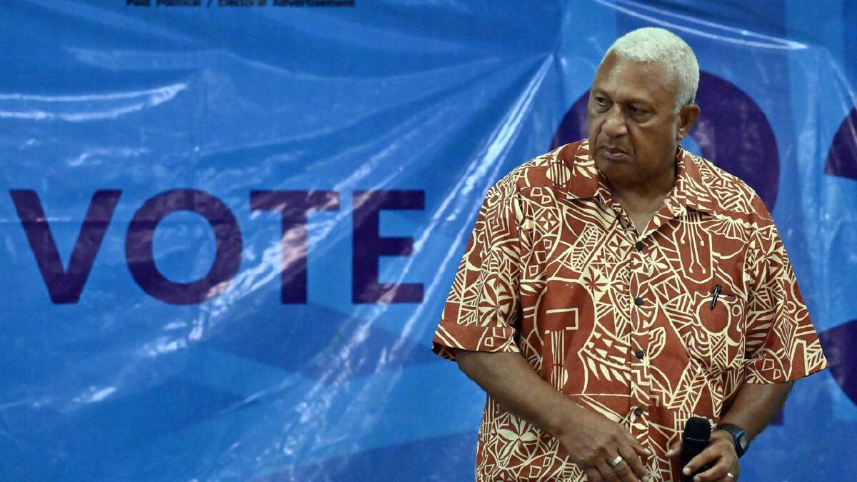 Frank Bainimarama came to power in a 2006 coup and later won democratic elections in 2014 and 2018. (Mick Tsikas/AAP PHOTOS)