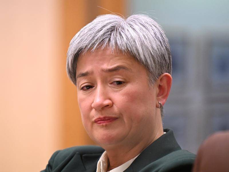 Penny Wong has announced an extra $31 million in aid for Ukraine. (Lukas Coch/AAP PHOTOS)