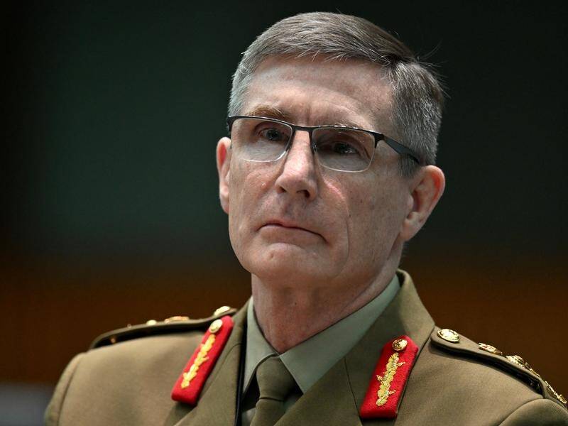 Defence chief Angus Campbell is under pressure over cultural issues in the force. (Lukas Coch/AAP PHOTOS)