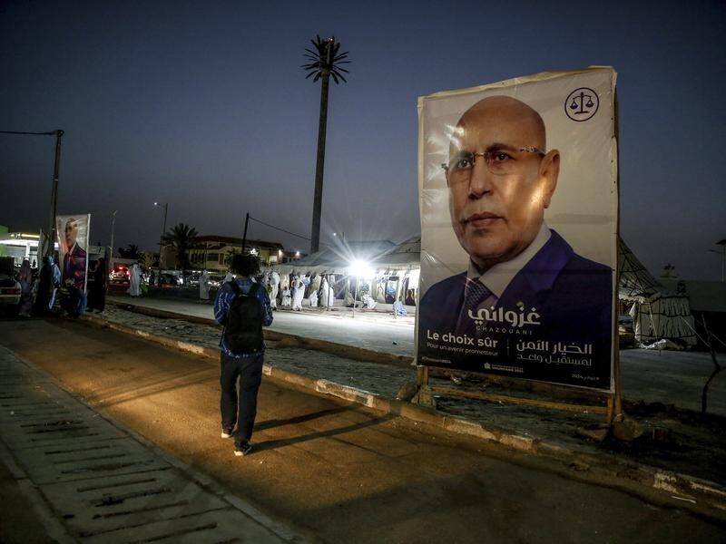 Mauritanian President Mohamed Ould Ghazouani is seeking re-election. (AP PHOTO)