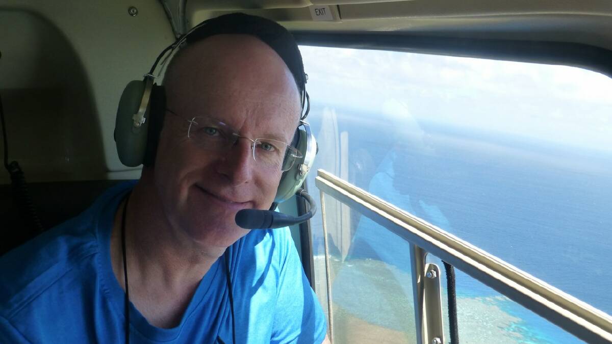 Urs Walterlin a helicopter flyover of the fragile Great Barrier Reef.