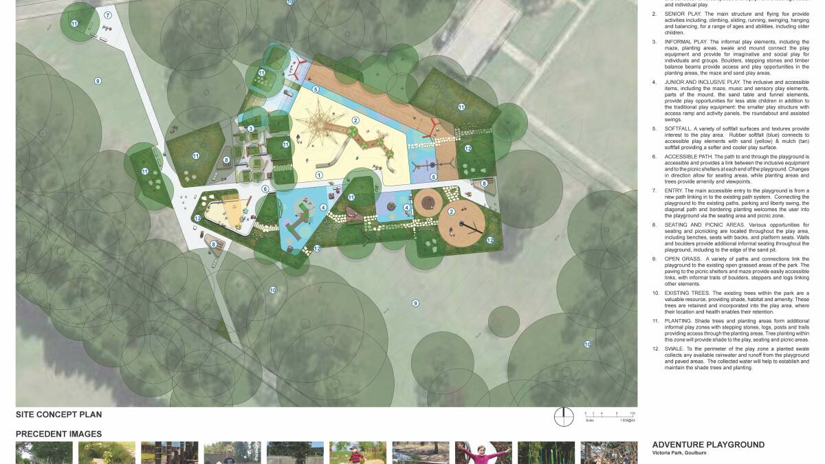 Featuring a flying fox, large climbing net, a maze and a series of slides, the playground is expected to come under budget at $1.2 million. Photos supplied.