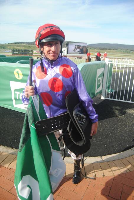 Jockey William Pike following his Goulburn Cup victory. Pictures by Burney Wong.