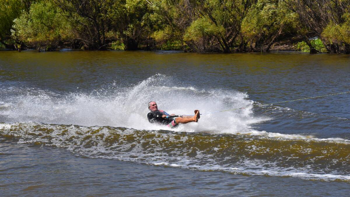 There was great barefoot water skiing on show at Copford Reach. Picture by Jim Webb. 