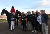 Seaton Grima with his family after winning the $60,000 Merino Cup. Pictures by Burney Wong. 