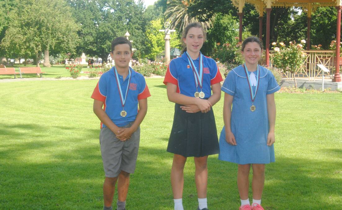 Charlie Moss, Ruby McIntosh and Hannah Calleja were three of the cross country age champions. 