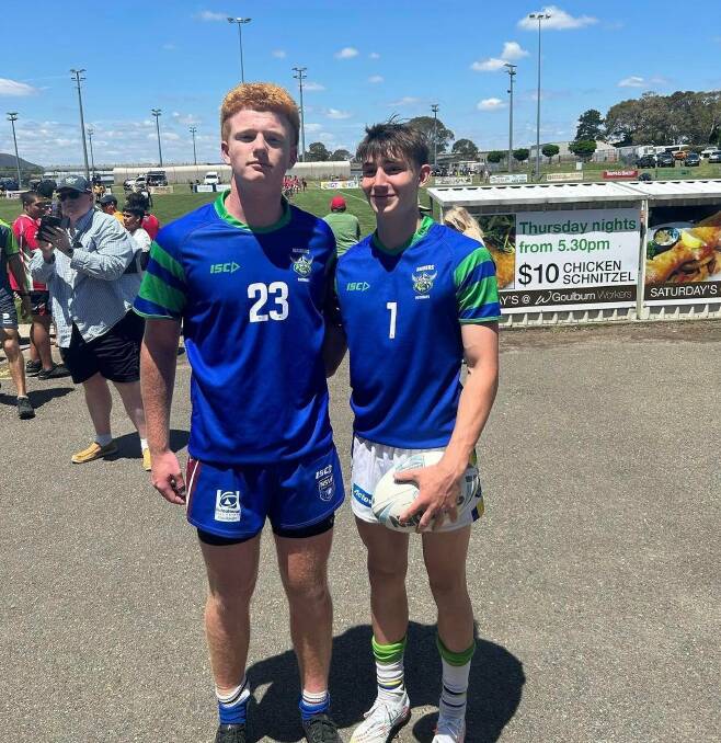 Thomas Handsaker and James Croker will be in the Canberra Raiders' Harold Matthews Cup u16s side. 