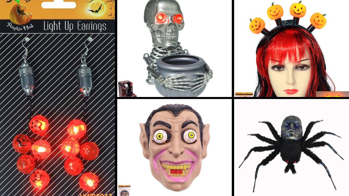 Some of the 11 Halloween items that have been recalled by the Australian Competition and Consumer Commission. Pictures by ACCC